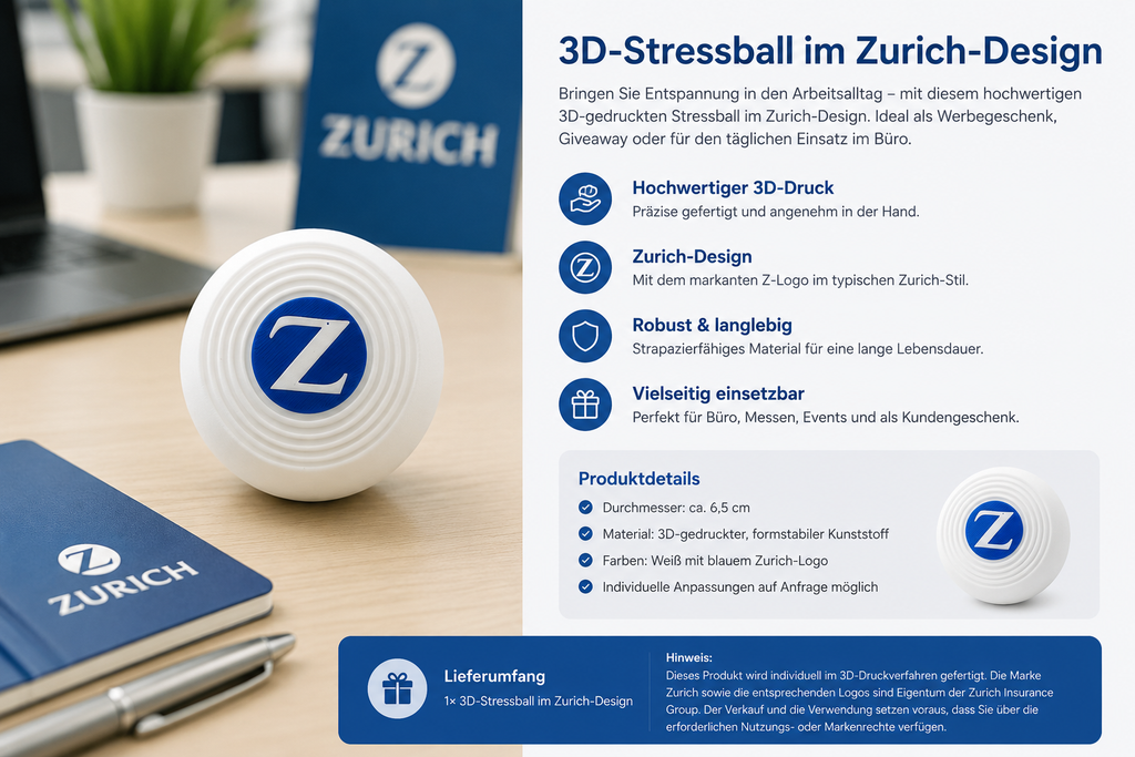 3D-Stressball im Zurich-Design