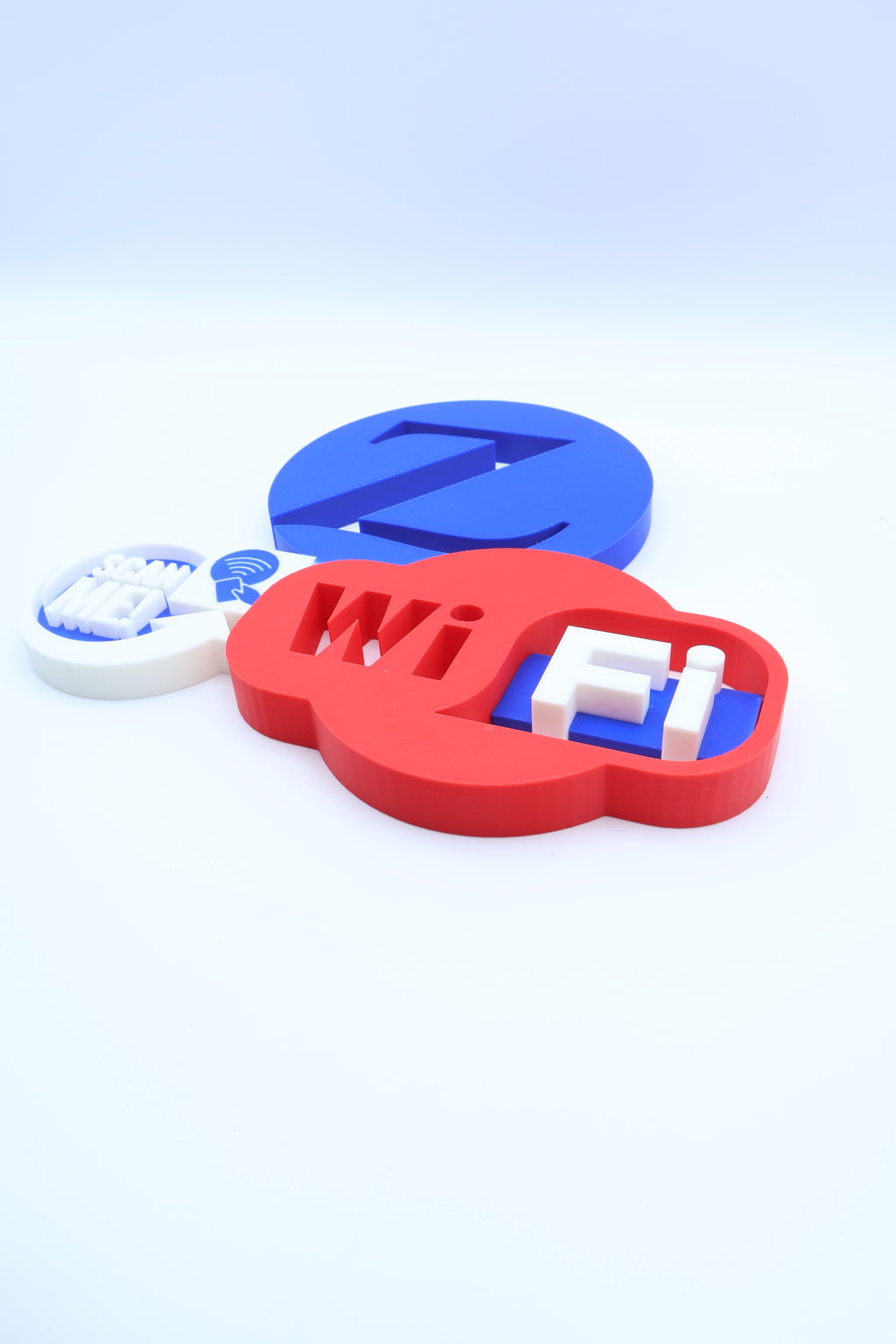 3D WLAN-Logo mit QR-Code